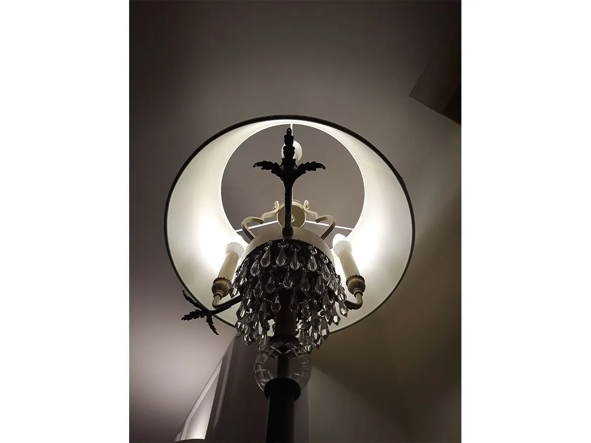 Glassé floor lamp in metal and crystal 7