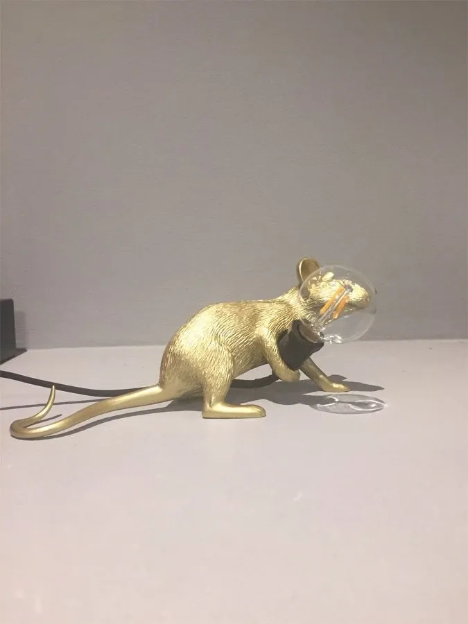 Mouse Lamp Gold (cavo nero) 3