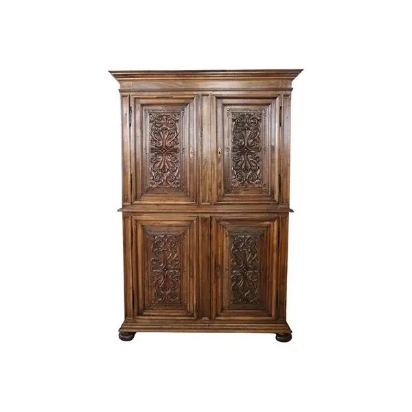 Vintage furniture in carved walnut wood ('800), 