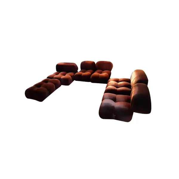 Camaleonda modular sofa in velvet (brown) 5
