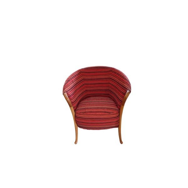 Armchair in beech and Missoni style fabric, Giorgetti image