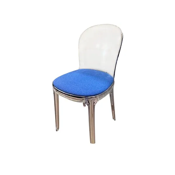 Image of Sedia Vanity Chair in policarbonato e tessuto (blu), Magis