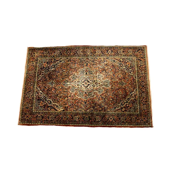 Vintage Iranian Sarogh Cotton and Wool Rug (1900) image