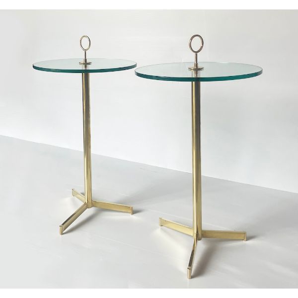 Vintage brass and glass coffee tables (1970s) image