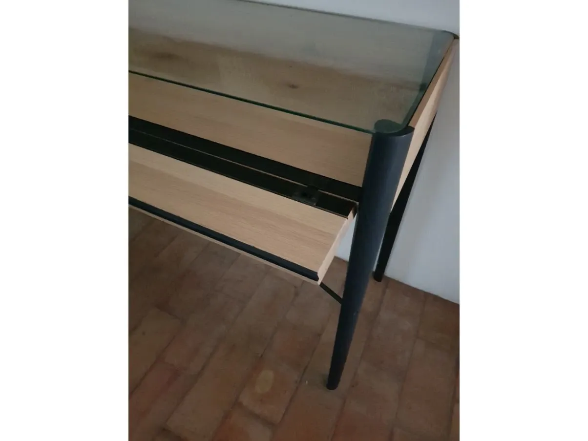 Consolle Window in legno di rovere e vetro, Ethnicraft 5