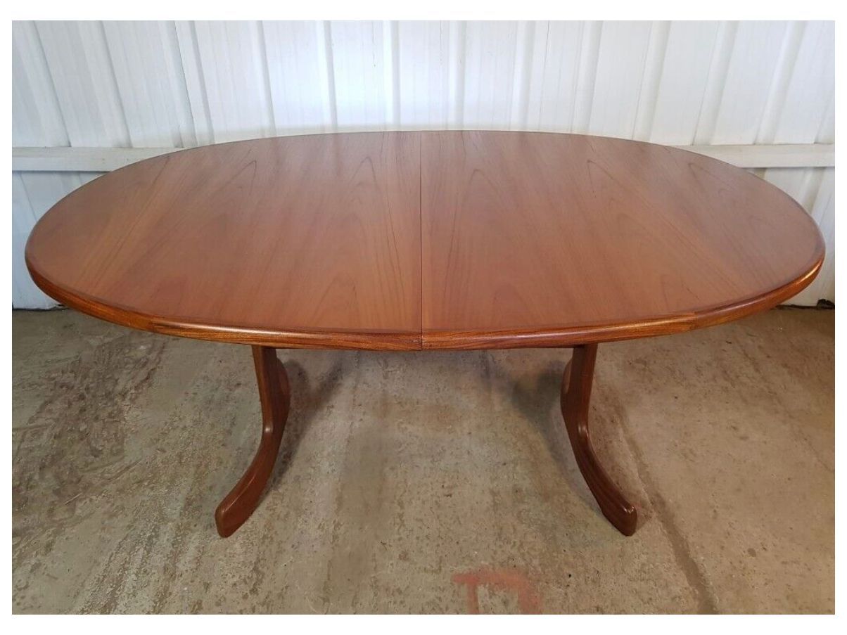 Tavolo da pranzo ovale vintage in teak con prolunga per G-Plan, 1960