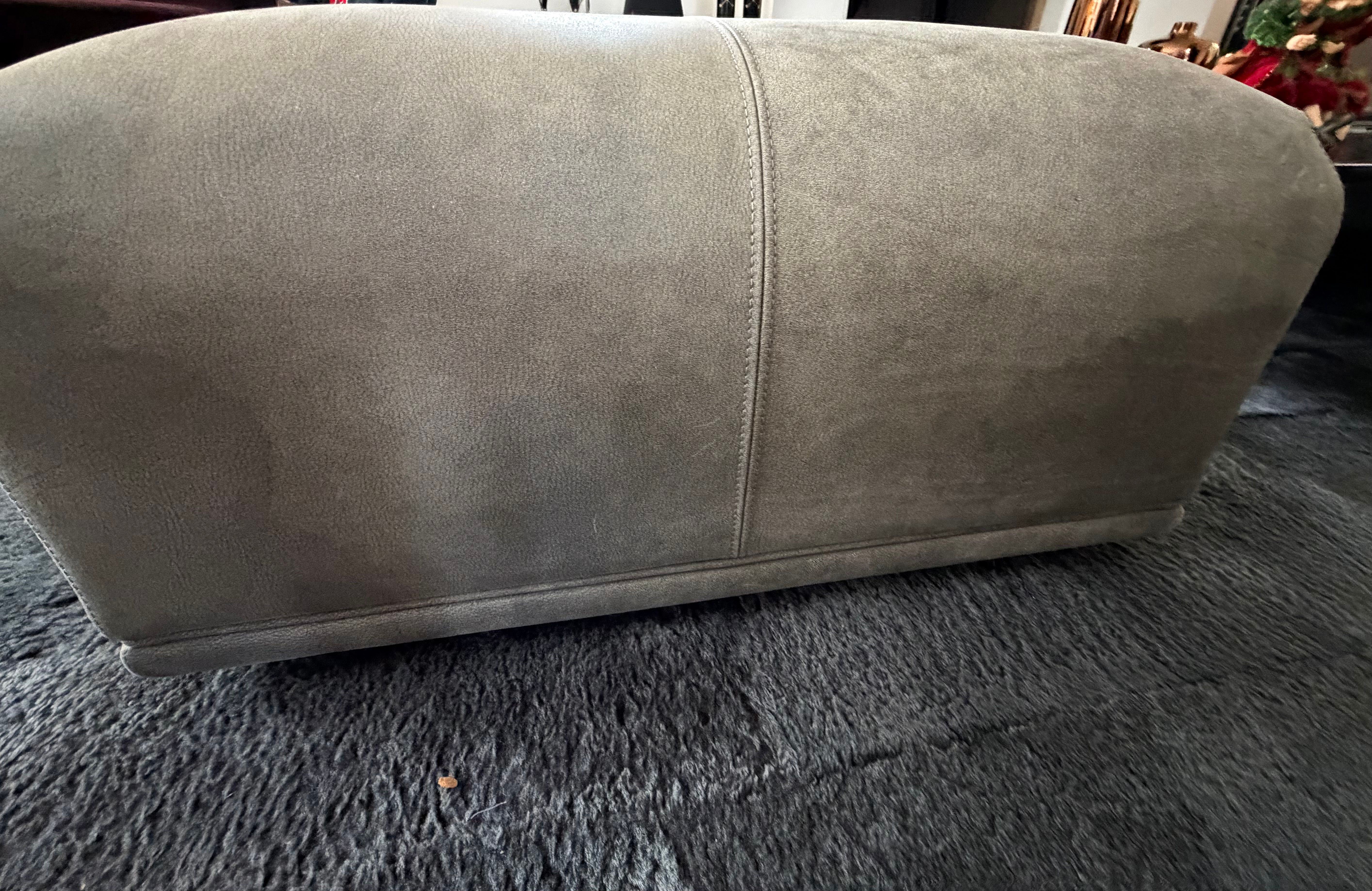 Pair of Amerigo leather ottomans Optional12