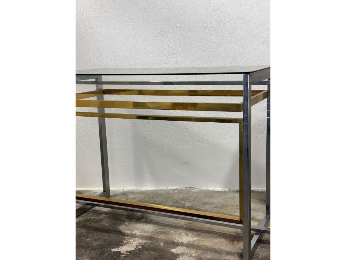 Willy Rizzo Hollywood Regency console (1970s) Side