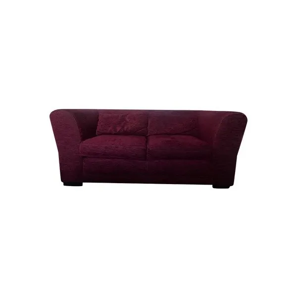 Classic 2-seater sofa in velvet (bordeaux), idp 