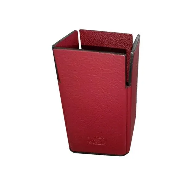 Square pen holder in Cartier red leather, Poltrona Frau image