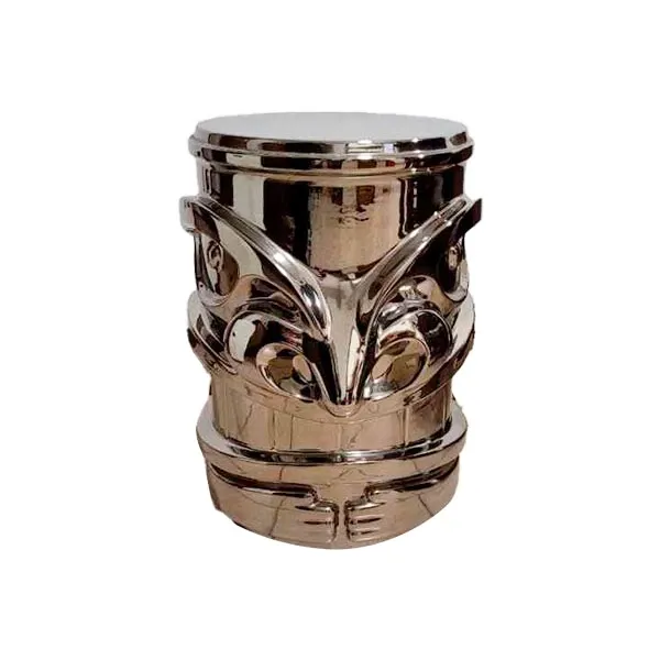 Tavolino basso Tiki in ceramica (finitura platino lucido), Smania image