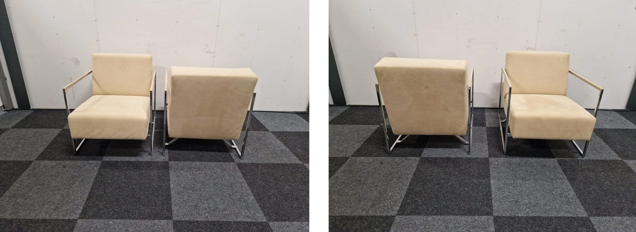 Set of 2 610 Sen armchairs in cream colour 5