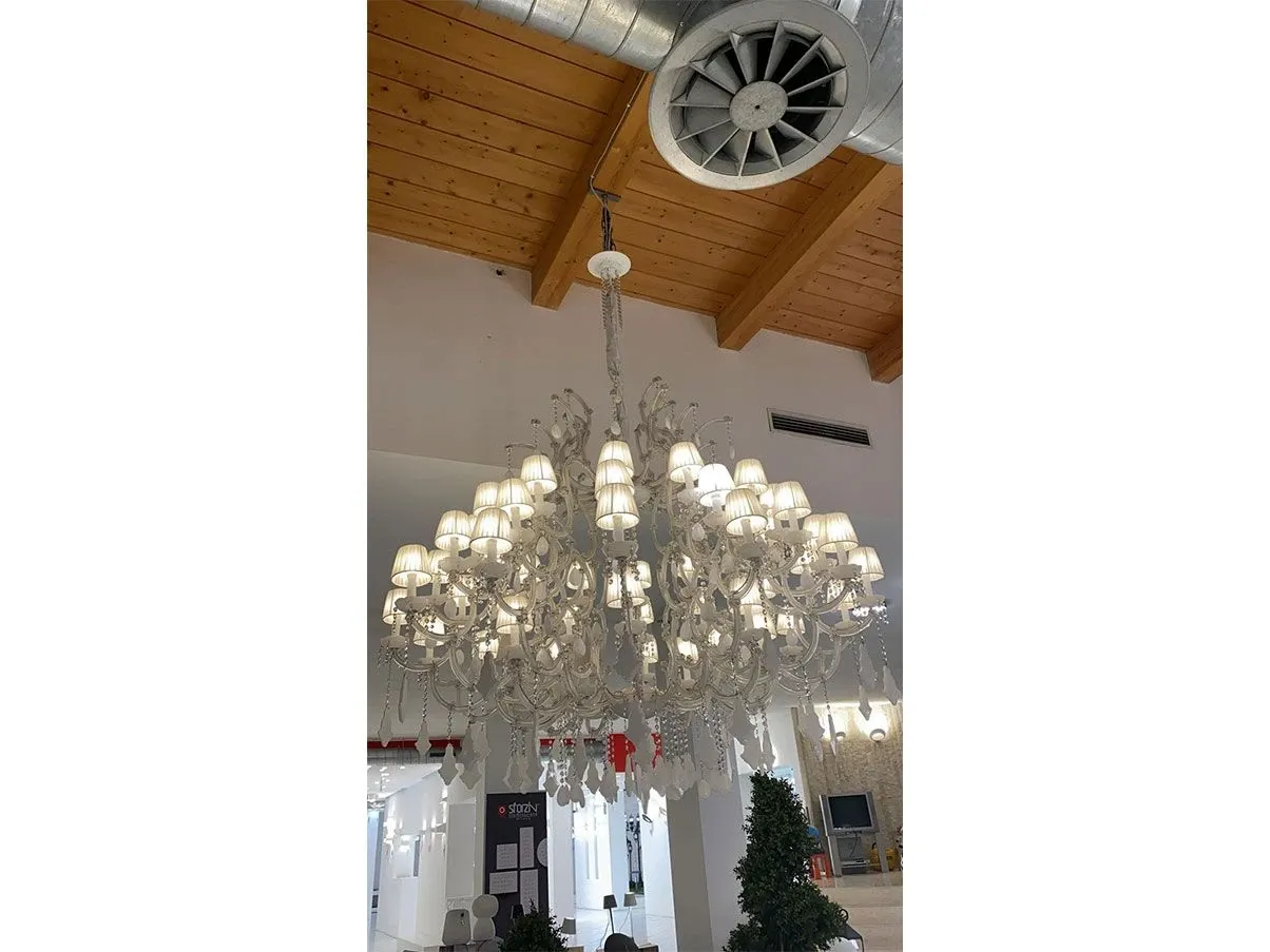 Lampadario Maria Teresa VE906/49MT vetro (bianco), Masiero 6
