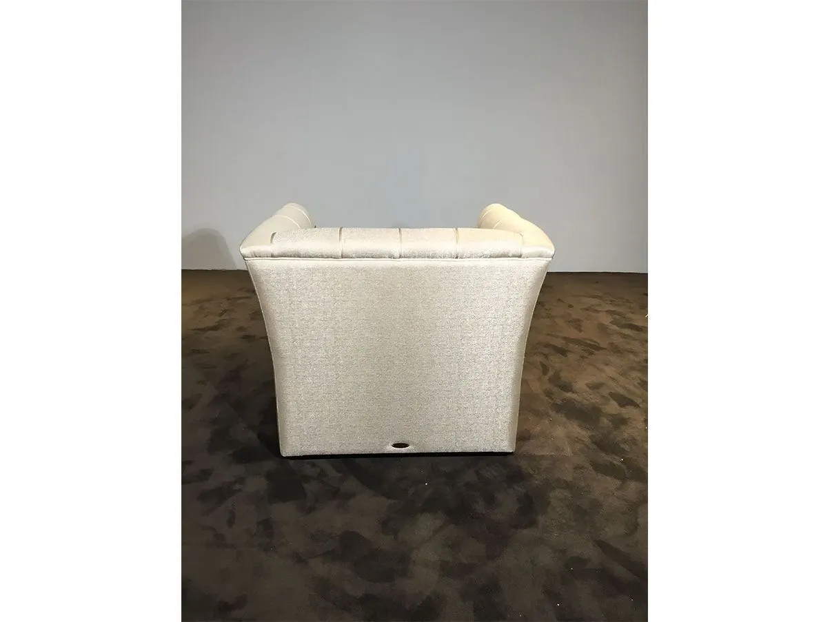 King armchair with armrests in fabric (white), Bruno Zampa 4