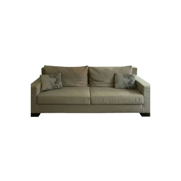 London 3-seater sofa in light gray fabric, Armani Casa image