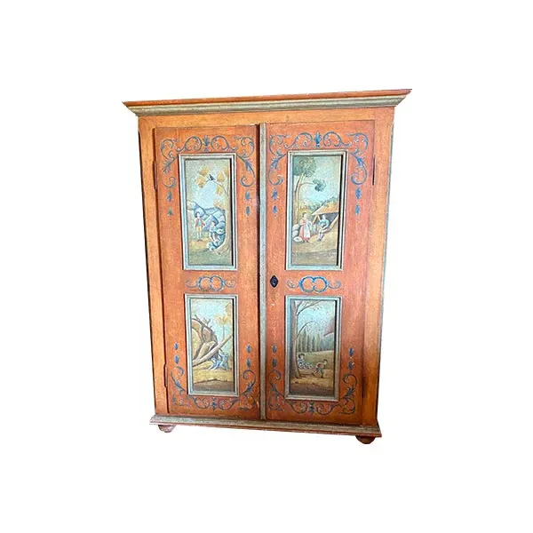 Ampezzano vintage wardrobe in decorated wood (&#39;900) image
