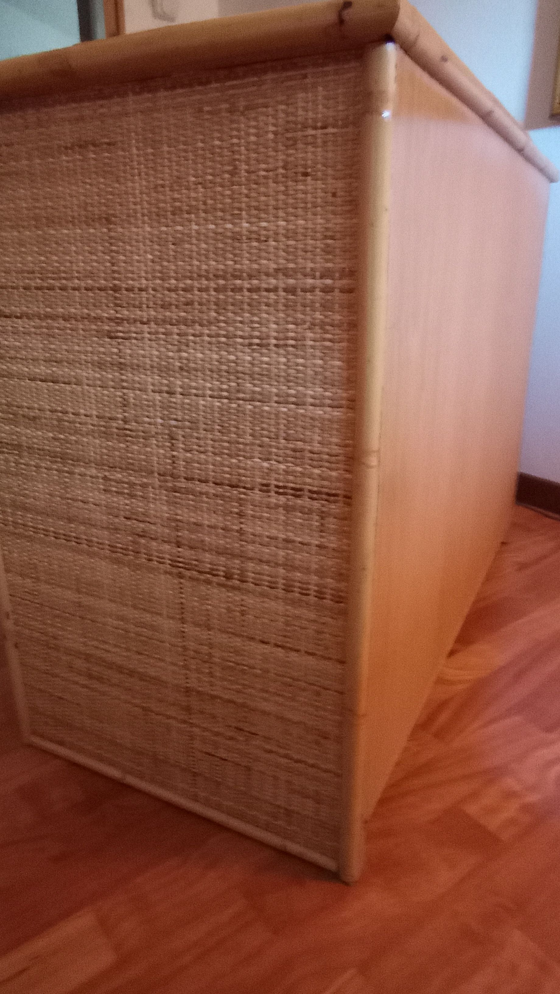 Kommode aus Rattan und Bambus (70er Jahre) Brand