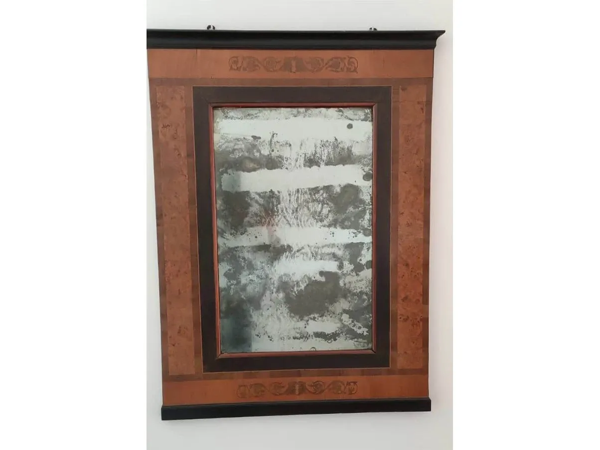 Inlaid wooden frame with silver mirror ( &#39;800) 2
