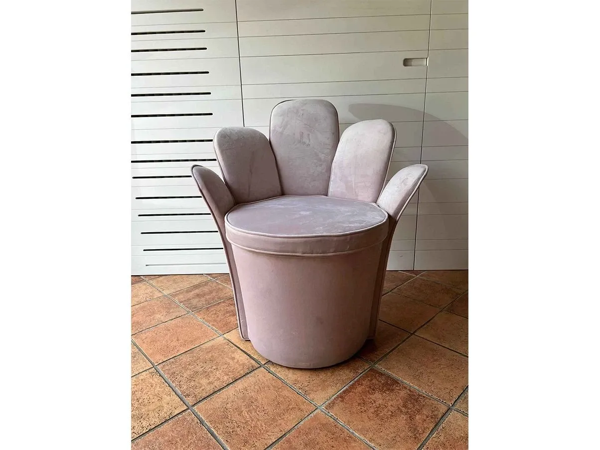 Poltroncina a fiore in velluto Lulù, Home Living 2