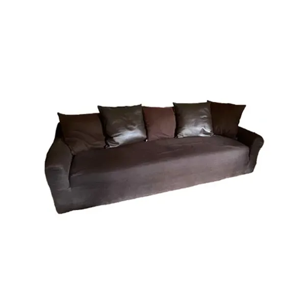 4 seater sofa in fabric with cushions (brown), Cults image