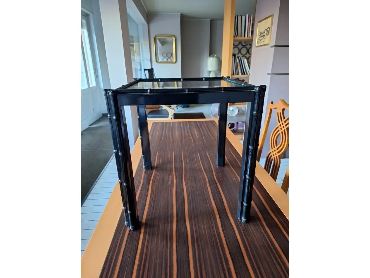 Gazebo coffee table in vintage black lacquer (1970s), Giorgetti 2