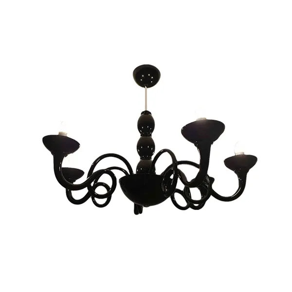 Pantalica chandelier made of glass (black), Artemide image