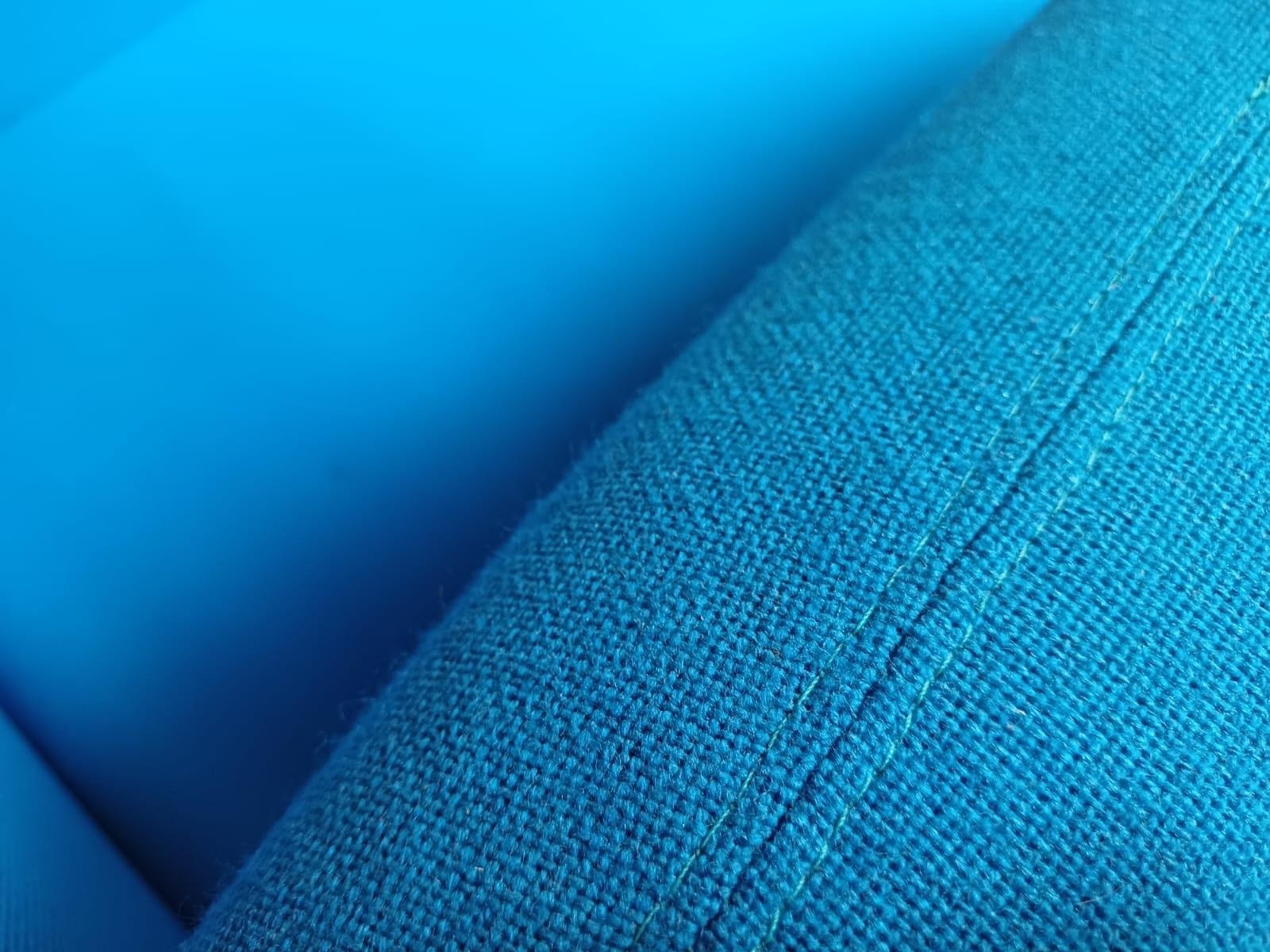 Pair of Blue Fabric Office Chairs (1990s Vintage) Defects