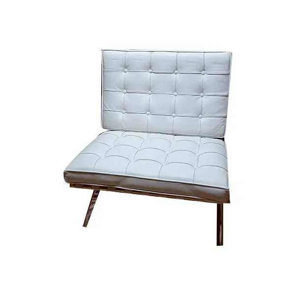 Barcelona iconic leather armchair (white), Mdf Italia image