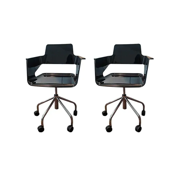 Set 2 poltroncine girevoli B32 Spider (nero), Arrmet image