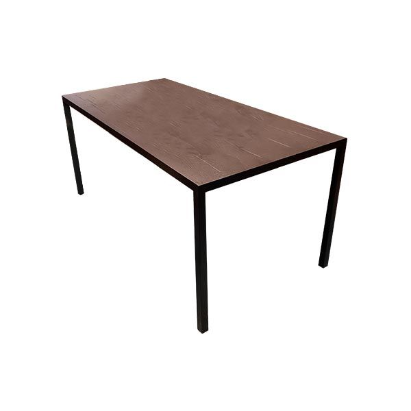 Tense Material modern rectangular table in steel (black), MDF Italia image