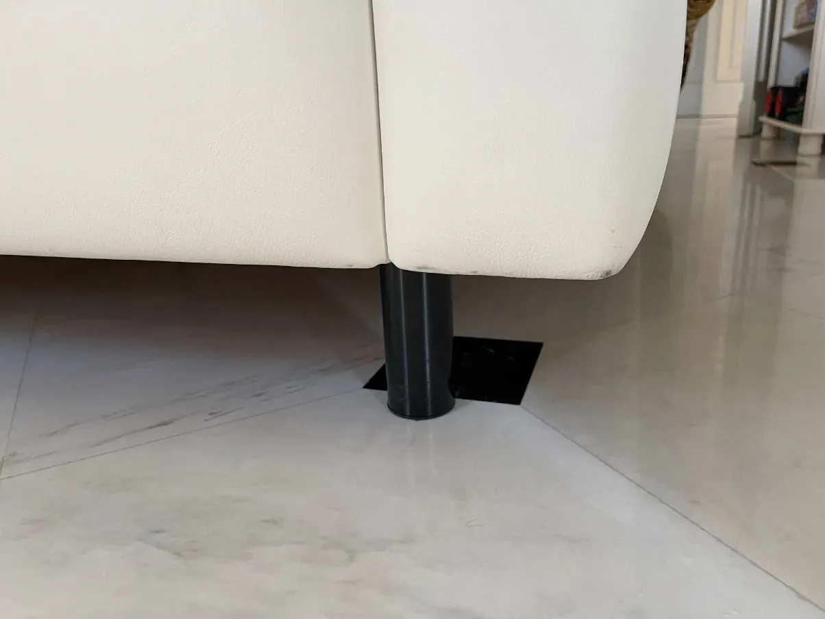 Weißes Leder Doppelbett 3