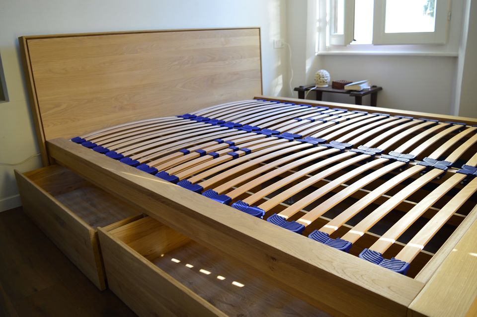 Nordic Oak Wooden Double Bed Main
