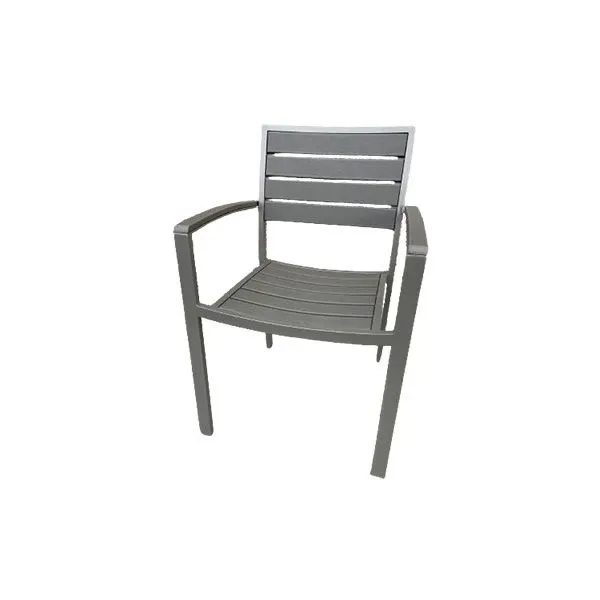 Outdoor chair in aluminum and wood, Janus et Cie image