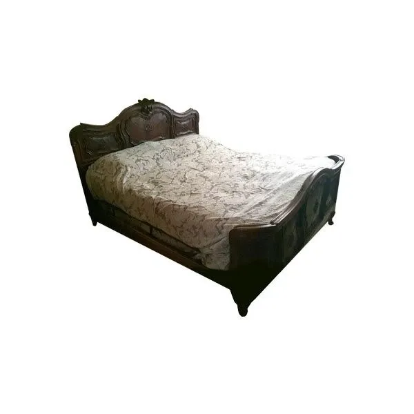 Vintage double bed in wood ('900), image