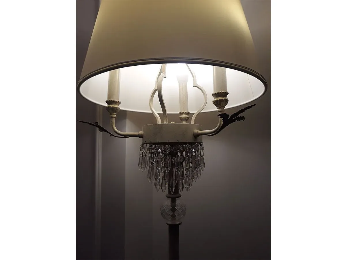 Glassé floor lamp in metal and crystal 3