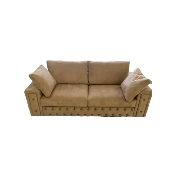 Ambrogio 3 seater sofa in leather with cushions, MD Work 
