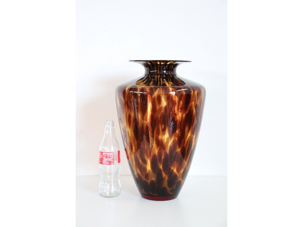 Vaso vintage in vetro soffiato di Murano (anni '80)
