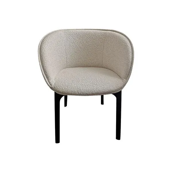 Charla upholstered armchair in white fabric, Kartell image