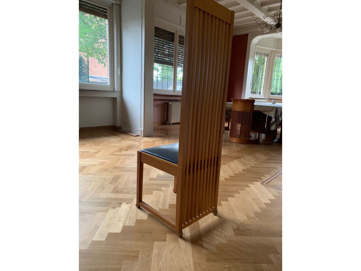 Set 4 sedie di Frank Lloyd Wright in legno, Cassina Side