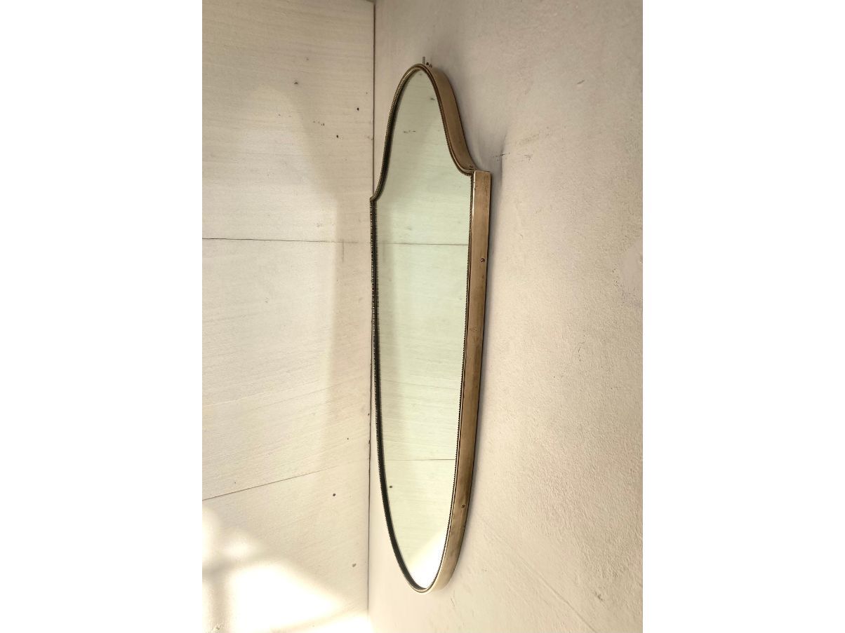 Miroir avec cadre en laiton (années 50) Side