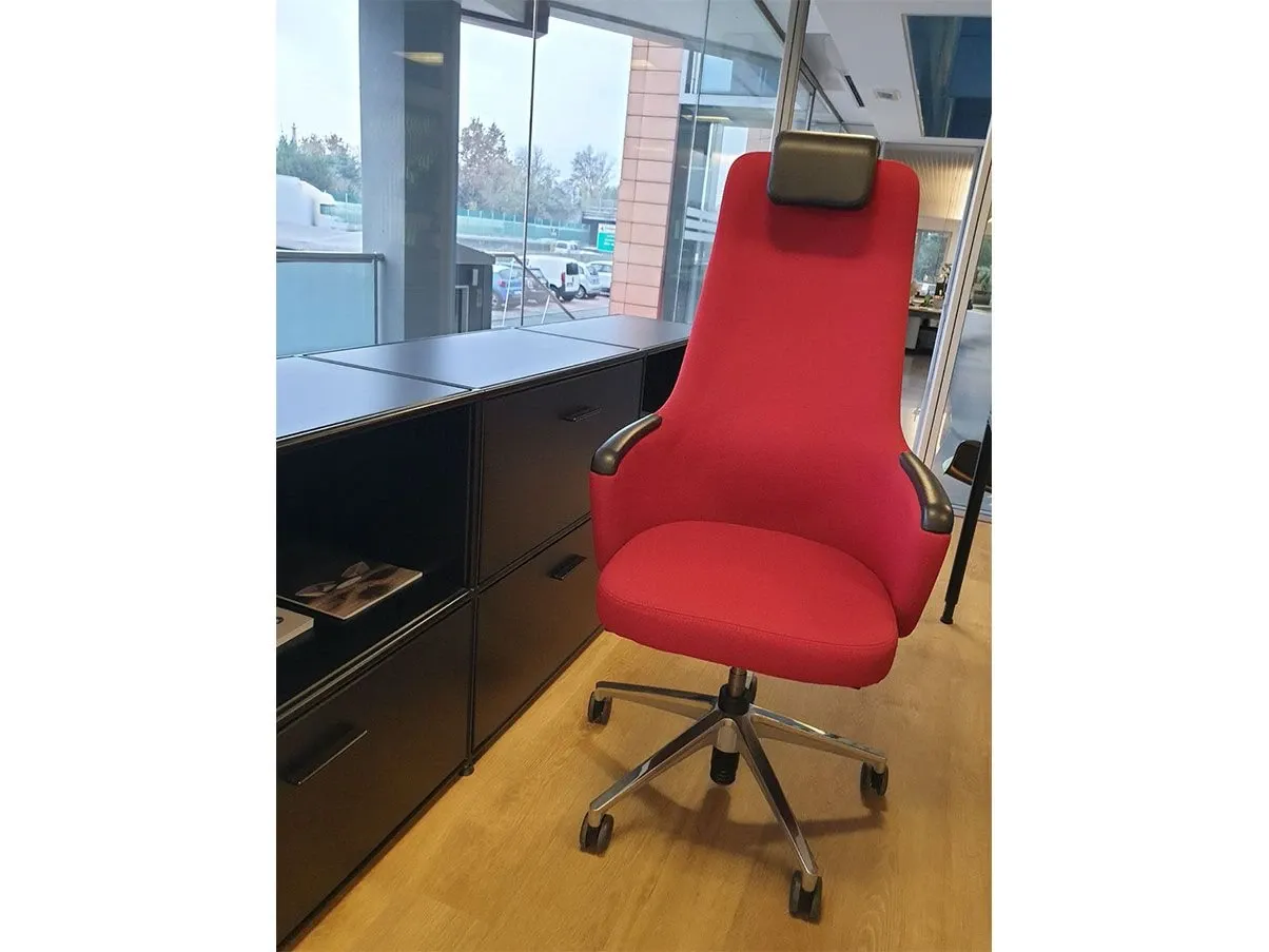 Silent Rush swivel armchair in fabric (red), Sedus 6
