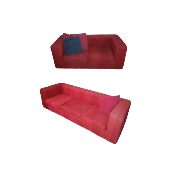 Set of 2 vintage 2 and 3 seater sofas (1960s), Zanotta image