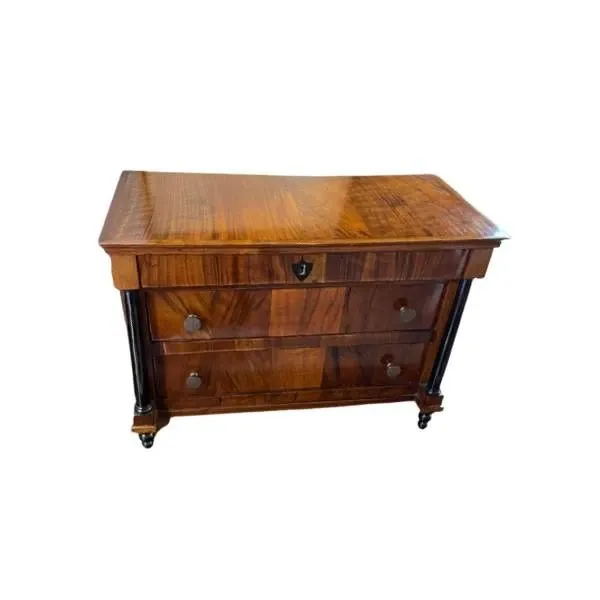 Vintage jewelery box with drawers in walnut (19th century), image