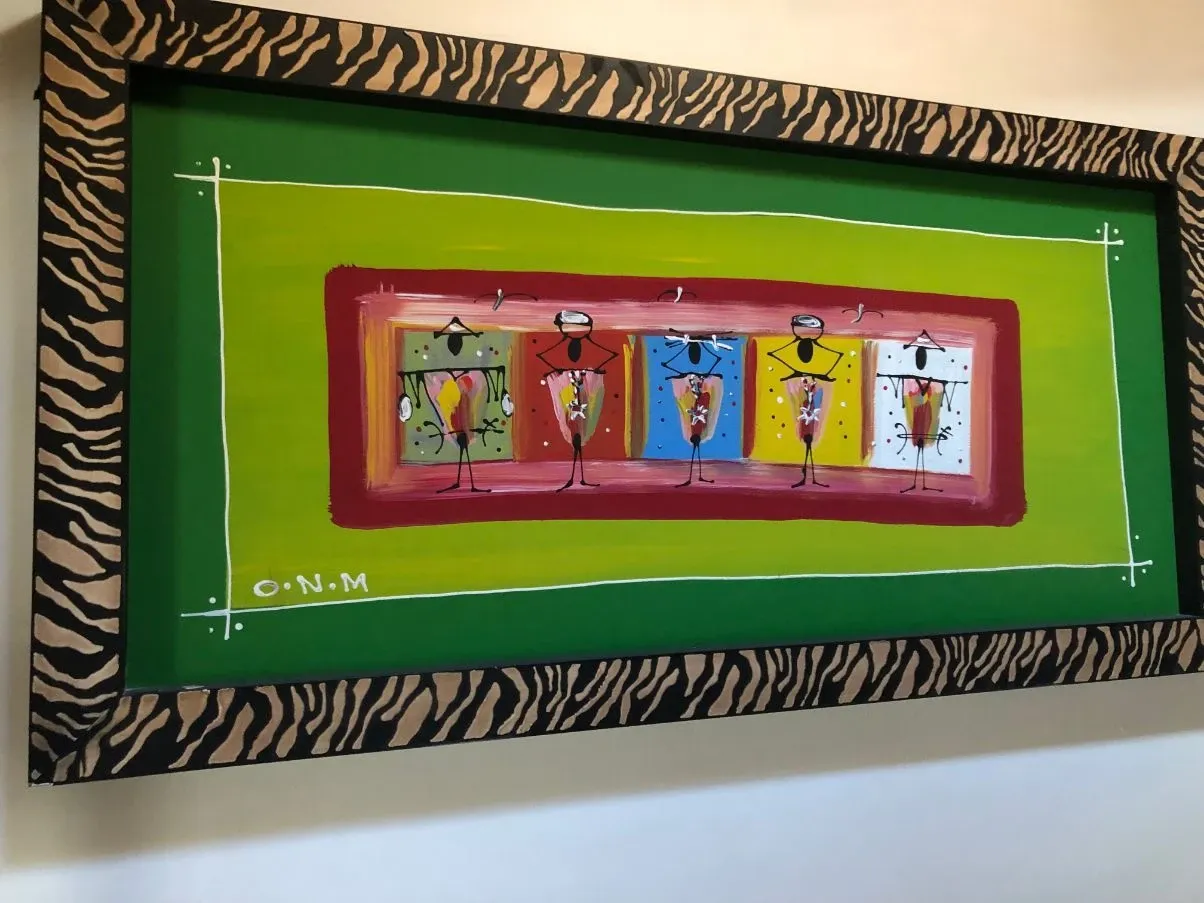 Quadro multicolor Danze africane 1