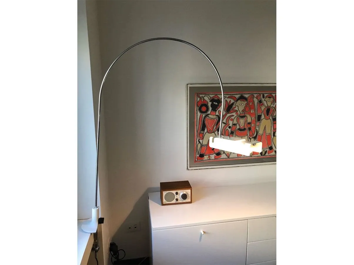 Lampada ad arco Spider con morsetto metallo (bianco), Oluce 2