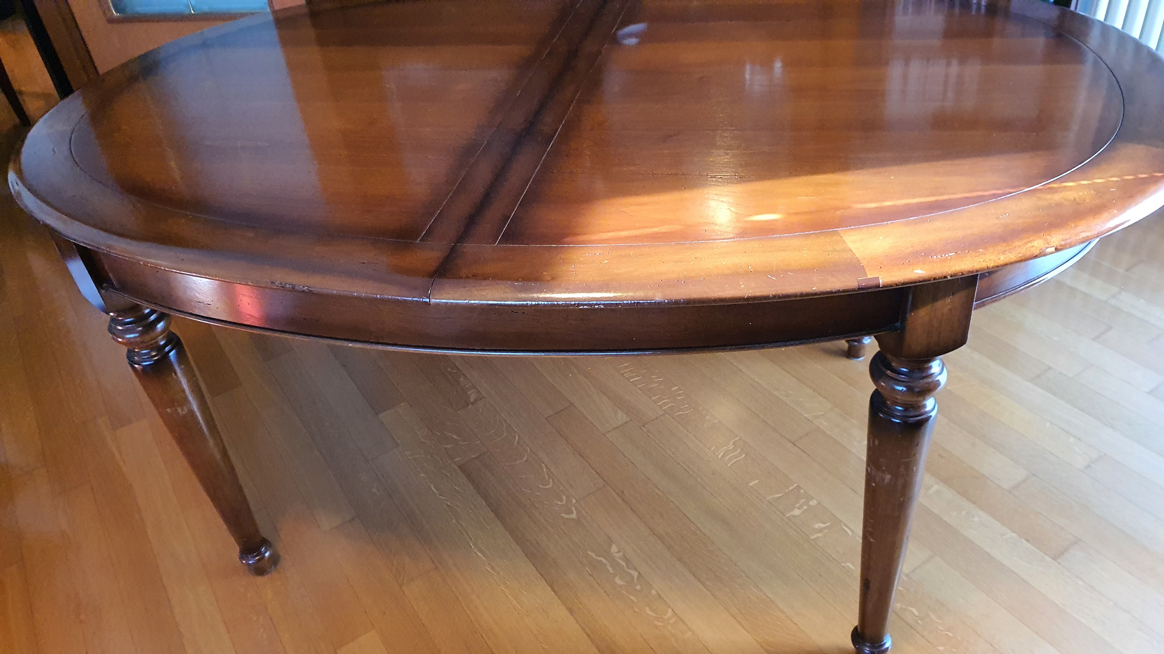 Vintage Extendable Cherry Wood Dining Table Main