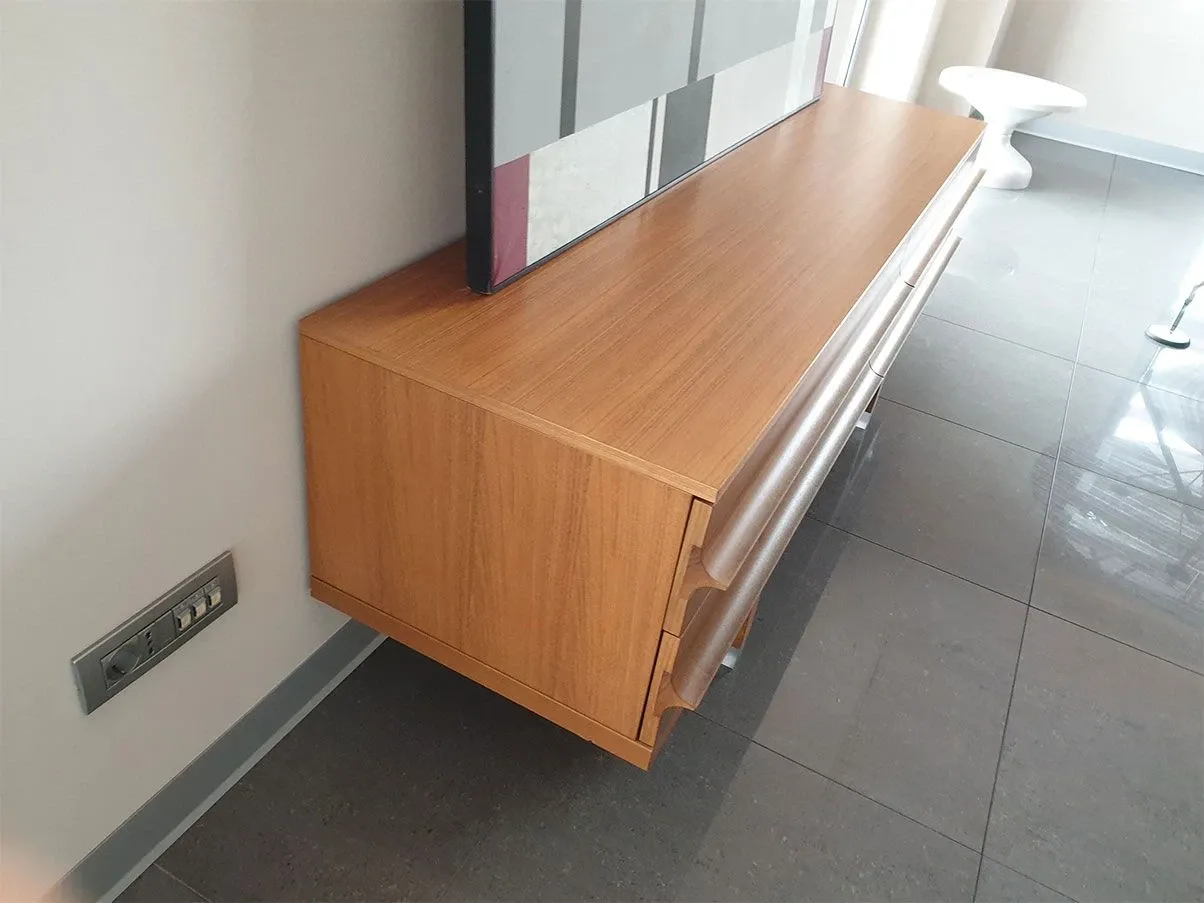 Chest of drawers 440 0+1 C 4 drawers in walnut wood, Bernini 6