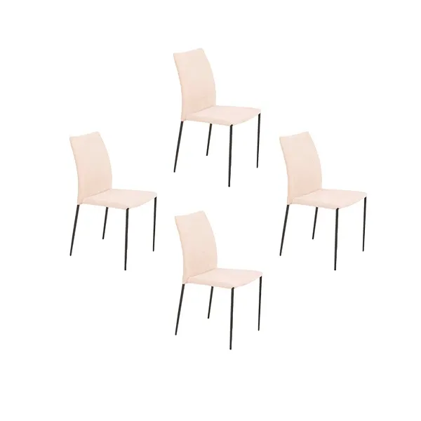 Set of 4 Zefiro chairs in fabric (beige), Nitesco International image