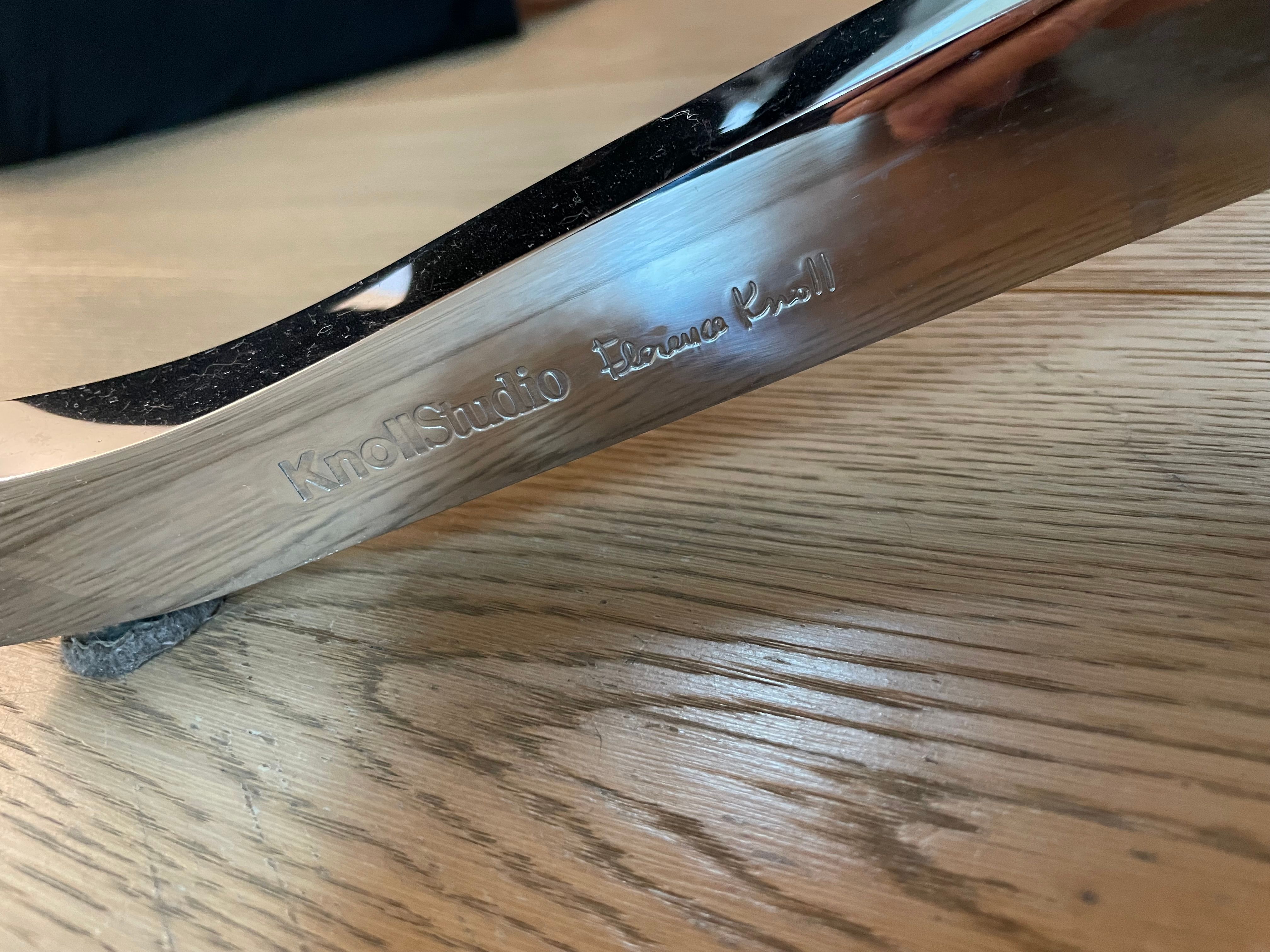 Florence Knoll White Laminate Oval Table (1960s) Brand