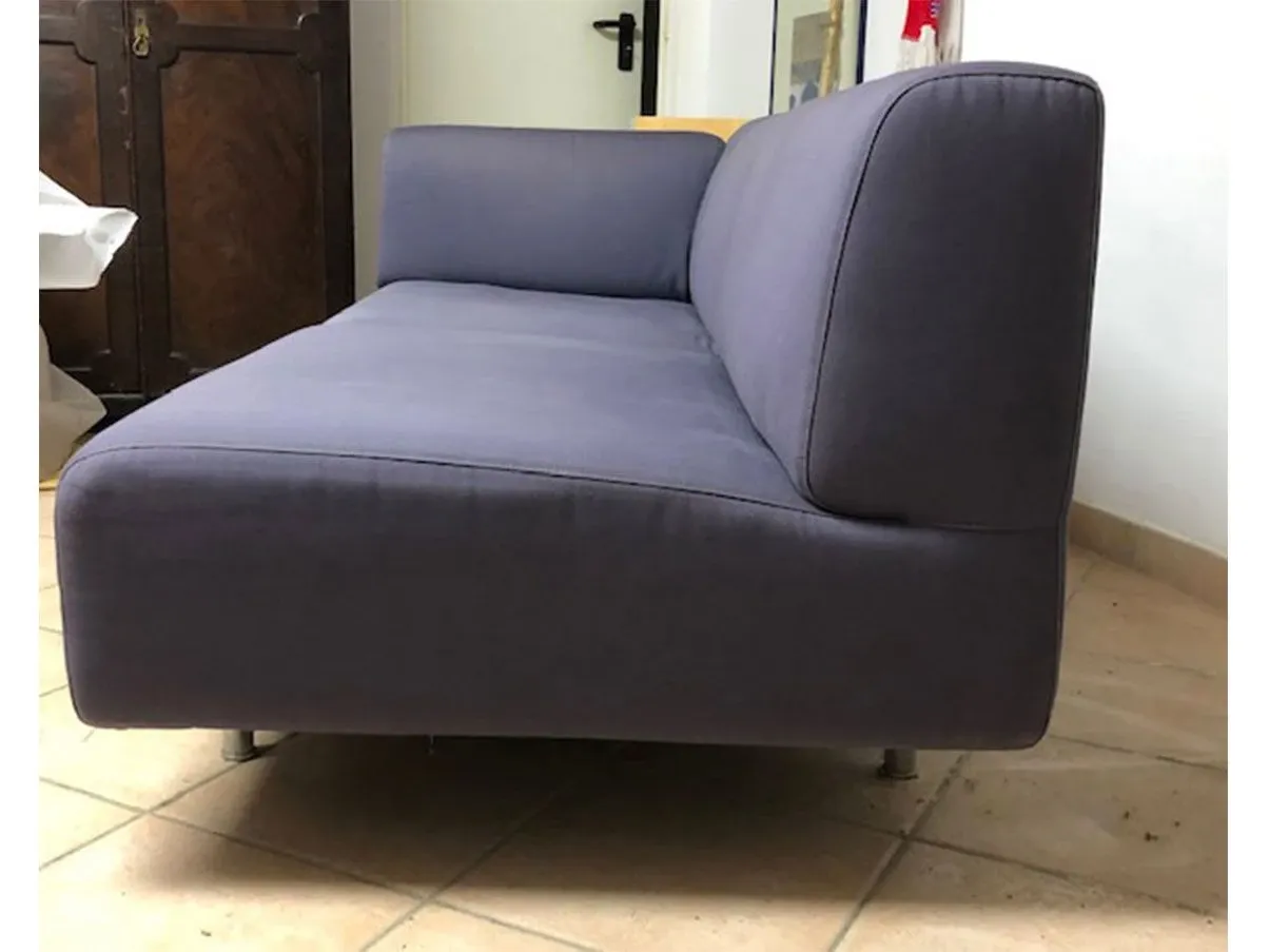 2 seater sofa Met 250 with fabric armrest (blue), Cassina 4